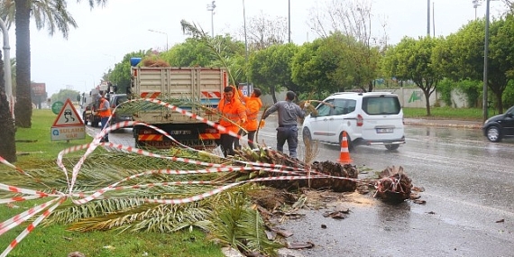 Antalya Büyükşehir’de 1200 personel fırtınada hazır bekledi