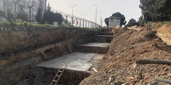 Sezai Karakoç yaya üstgeçidinin yapımına başlandı