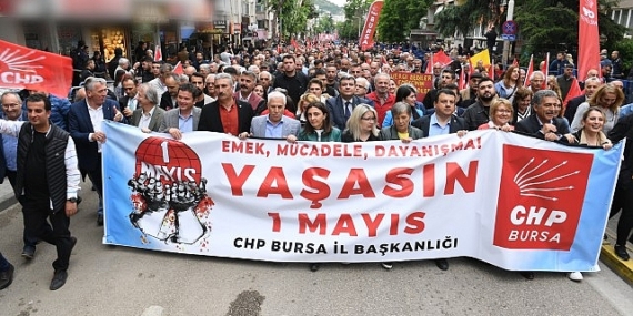 Başkan Aydın 1 Mayıs yürüyüşüne katıldı