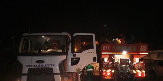 Osmangazi’den yangın söndürme çalışmalarına destek