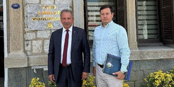 Salihli Belediye Başkanı Mazlum Nurlu TCDD İzmir 3. Bölge Müdürlüğü’nde görüşmelerde bulundu