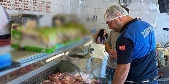Zabıta ekiplerinden kasaplarda denetim