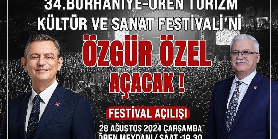 Burhaniye’de Festivali Özgür Özel açıyor