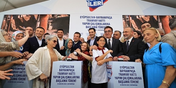 Ekrem İmamoğlu Eyüpsultan-Bayrampaşa Tramvay Hattı’nın Yapımına Öz Kaynak Kullanımıyla Başlandı