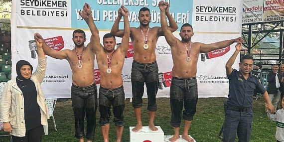 Kemer Belediye pehlivanı 3’üncü oldu