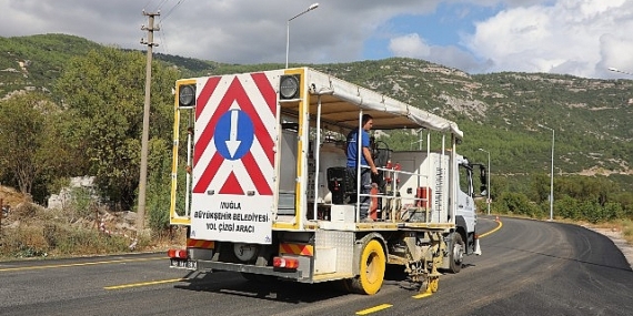 Muğla Büyükşehir Ekipleri 10 bin 109 km Çizgi Çalışması Yaptı
