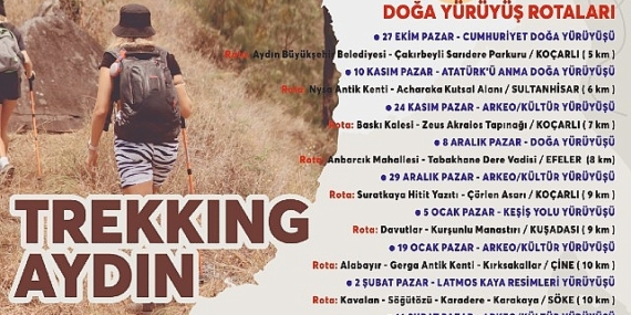 Başkan Çerçioğlu, doğaseverleri ‘Trekking Aydın’ etkinliği ile buluşturuyor.