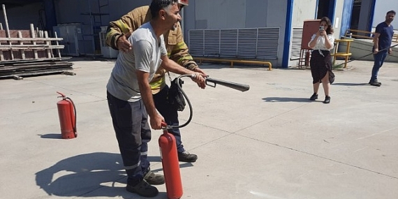 İtfaiyeden acil durum ekiplerine eğitim