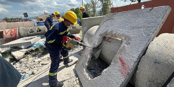 Ulaşımpark personeline kurtarma ve yangın eğitimi