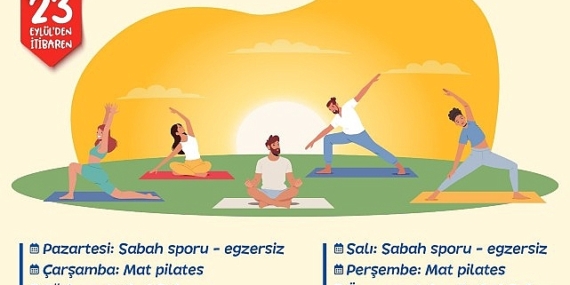 Yenişehir Belediyesinin sabah sporu ve mat pilates etkinlikleri başlıyor