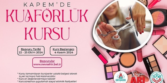 KAPEM’de Kuaförlük Kursu Açılacak