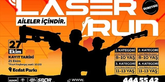 Konya Büyükşehir’den Aileler İçin ‘Laser Run’ Yarışması