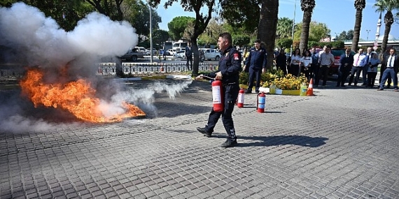 Salihli Belediyesi’nden Yangın Tatbikatı