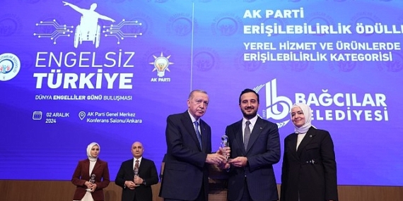 Cumhurbaşkanı Erdoğan’dan Bağcılar Belediyesi’ne “Erişilebilirlik” ödülü
