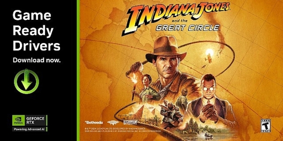 Indiana Jones and the Great Circle™ DLSS 3 ile Duyuruldu Yeni GeForce Game Ready Sürücüsü ve NVIDIA Reflex Teknolojisi Daha Fazla Oyuna Geliyor!