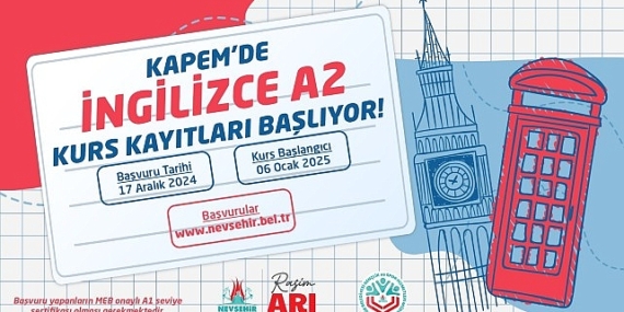 KAPEM’de İngilizce A2 Kursu İçin Kayıtlar Başlıyor