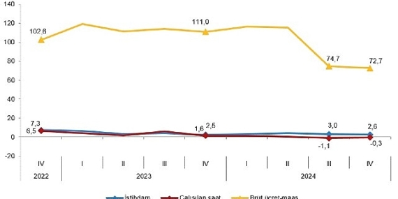 Tüik: İstihdam endeksi yıllık %2,6 arttı