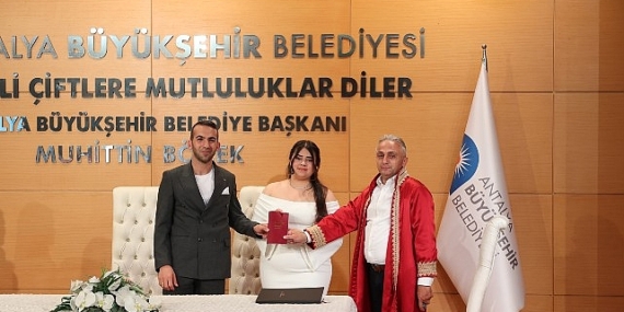 Antalya Büyükşehir Belediyesi nikah salonunda “05.05.2025” yoğunluğu