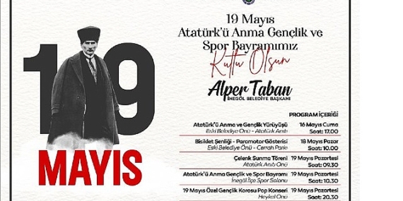 İnegöl Belediyesi’nden 19 Mayıs Programlarına Davet