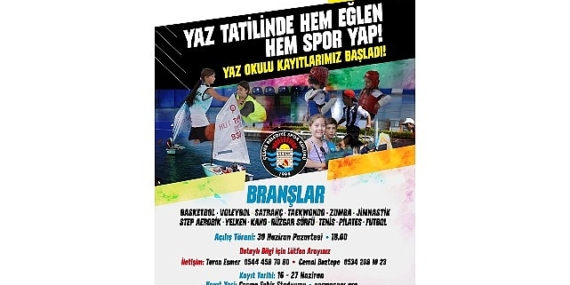 Çeşme Belediye Spor Kulübü Yaz Spor Okulu başvuruları başladı