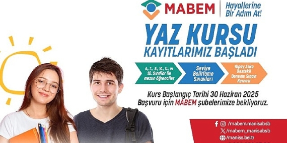 MABEM ve Online Dershane Yaz Kurslarına Başvurular Devam Ediyor