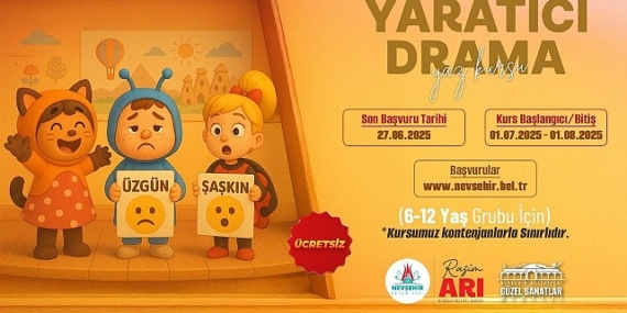 Yaratıcı Drama Kursu İçin Kayıtlar Başladı
