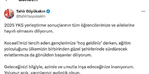 Büyükakın üniversiteyi kazanan öğrencileri tebrik etti