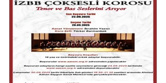 İzmir Büyükşehir Belediyesi’nden korist, tenor ve bas korist alımı