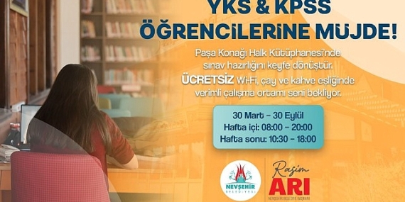 Paşa Konağı Halk Kütüphanesi Sınav Kampına Dönecek